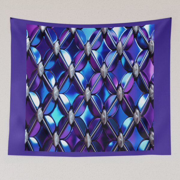 Item preview, purple and blue link pattern designed and sold by DanieWoods.