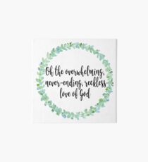 reckless love Art Board