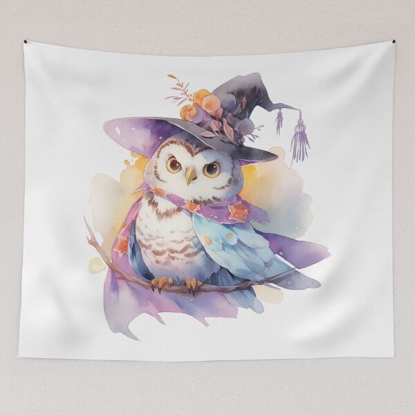 Item preview, Mystical feathered owl witch. designed and sold by betes-etranges.