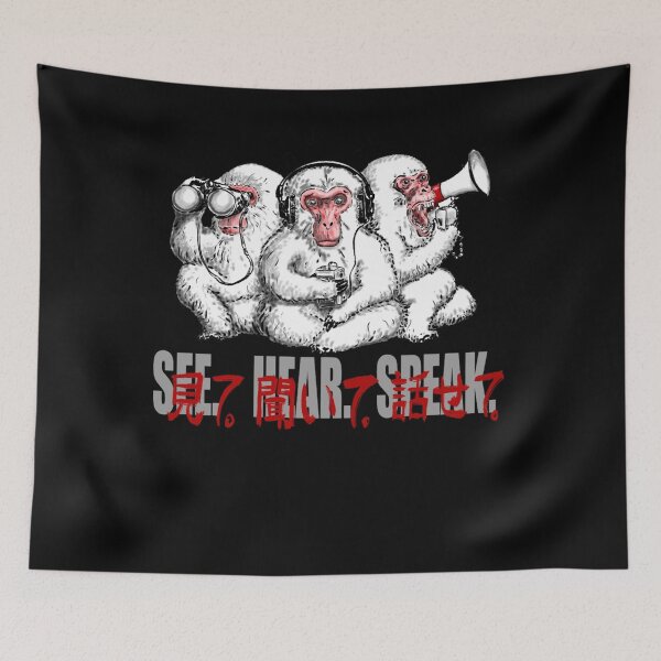 Item preview, 3 Monkeys SEE. HEAR. SPEAK Kanji designed and sold by MakenzieLeannon.