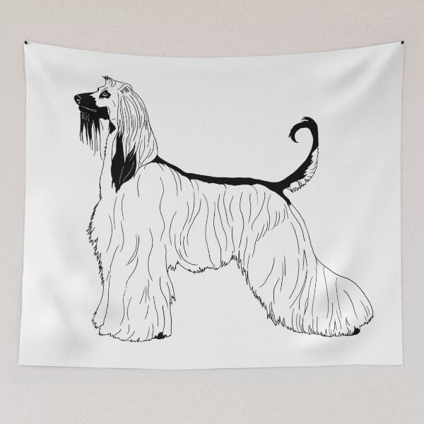 Artikelvorschau, Afghanischer Windhund - stehend entworfen und verkauft von aheadgraphics.
