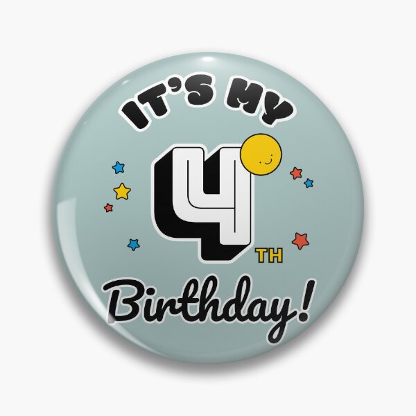 Item preview, Four Year Old Birthday - Happy Birthday - Birthday Party designed and sold by SallySunday.