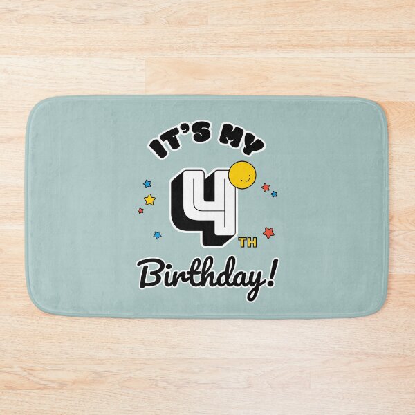 Item preview, Four Year Old Birthday - Happy Birthday - Birthday Party designed and sold by SallySunday.
