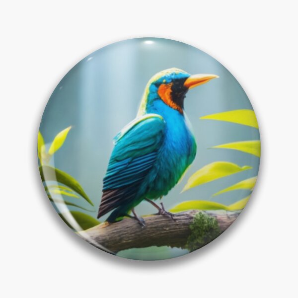 Item preview, pájaro azul en la selva designed and sold by SolitudeDelight.