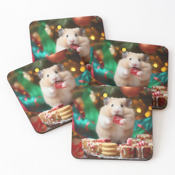 Item preview, Hamster Caught Sneaking Christmas Treats designed and sold by OddCorro.