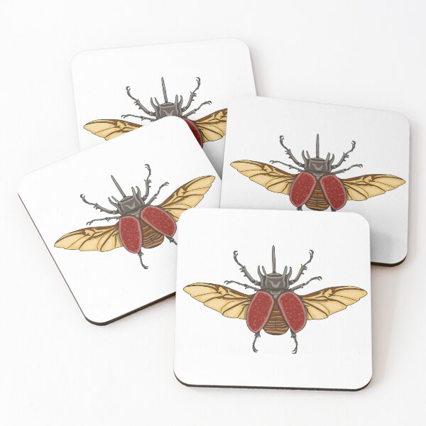 Item preview, Five horned rhinoceros beetle (Eupatorus gracilicornis) designed and sold by Artbychb.