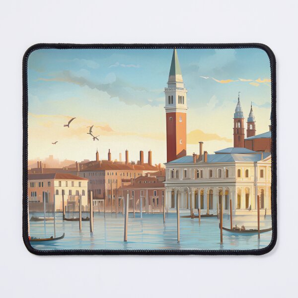 Item preview, Venice Italy Vintage Minimal Travel Picturesque Painting designed and sold by EnigmaStitcher.