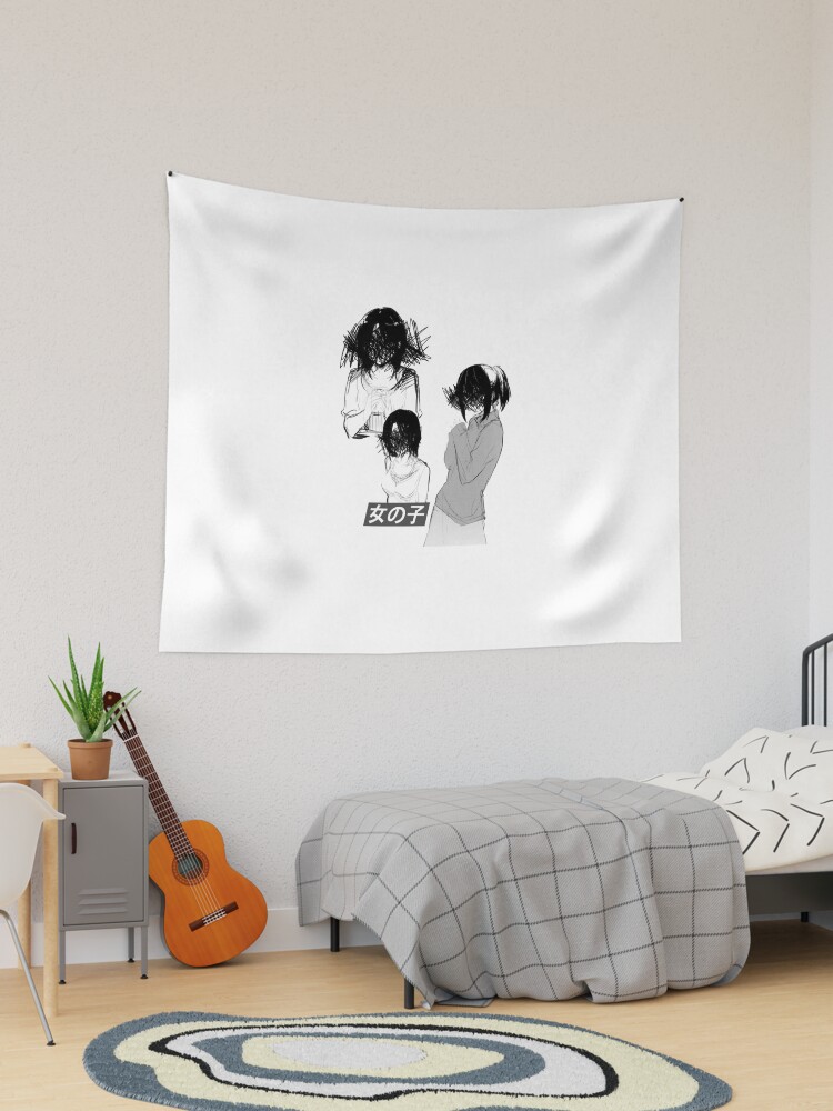 Black and best sale white aesthetic tapestry