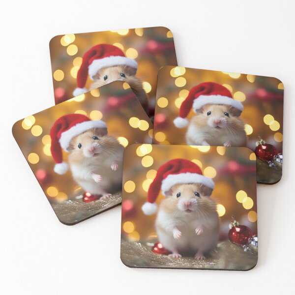 Item preview, Cutest Hamster with Christmas Hat designed and sold by OddCorro.