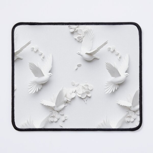 Item preview, White Porcelain Doves Flying designed and sold by allthis.