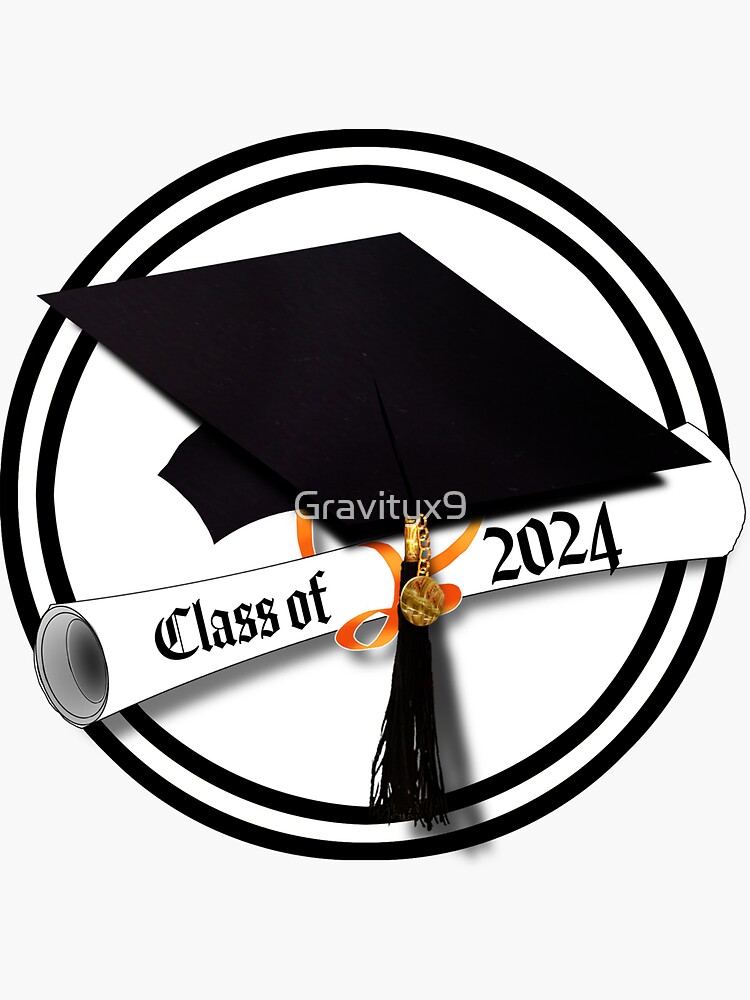 Bold Grad Cap Class of 2024 | Sticker