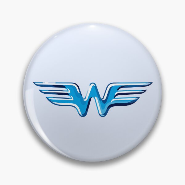 Item preview, Letter W Flying Bird Wings with Embossed sparkling Metallic Effect designed and sold by Wiggly Lines.