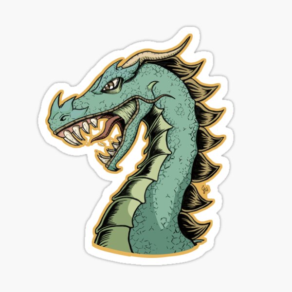 Fierce dragon Color Sticker