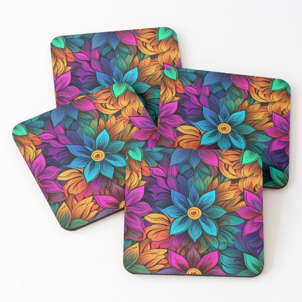 Item preview, Colorful Vibrant Floral Pattern designed and sold by ArcaneInk Graphics.