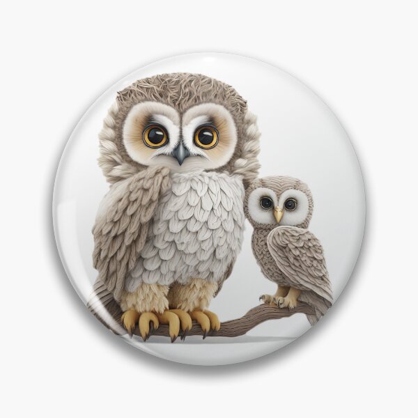 Item preview, Round, puffy, cuddly fur of an owl with extremely cute siblings. designed and sold by Natcharee.
