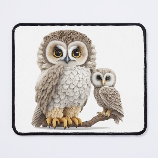 Item preview, Round, puffy, cuddly fur of an owl with extremely cute siblings. designed and sold by Natcharee.