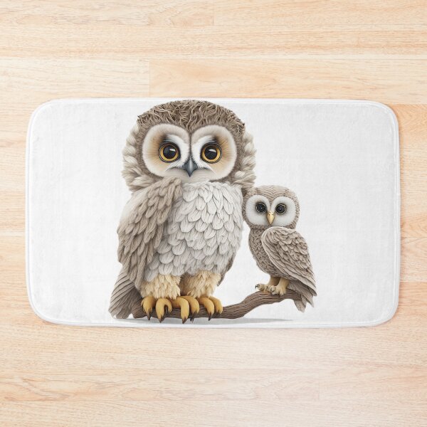Item preview, Round, puffy, cuddly fur of an owl with extremely cute siblings. designed and sold by Natcharee.