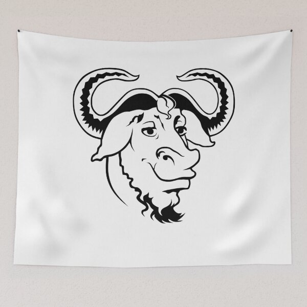 Item preview, GNU Head Official Logo Mascot T-Shirt designed and sold by Rainwater Merch.