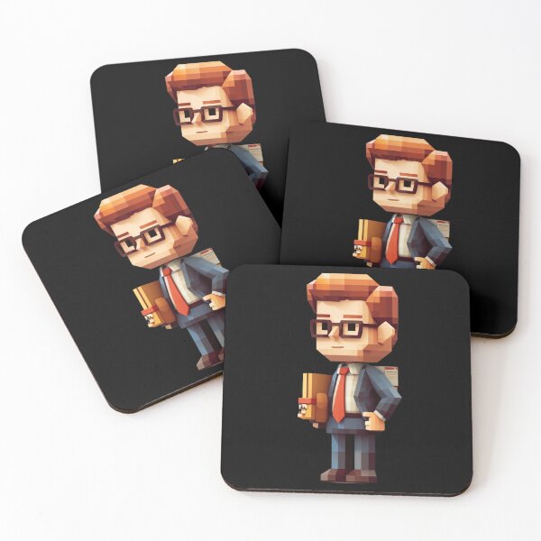 Item preview, Lawyer/office worker Voxel Art (Paper Pusher) designed and sold by Days Of The Sleek.