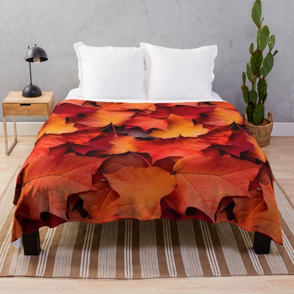 Item preview, Colorful Autumn Leaves Fall Season Pillow designed and sold by allthis.