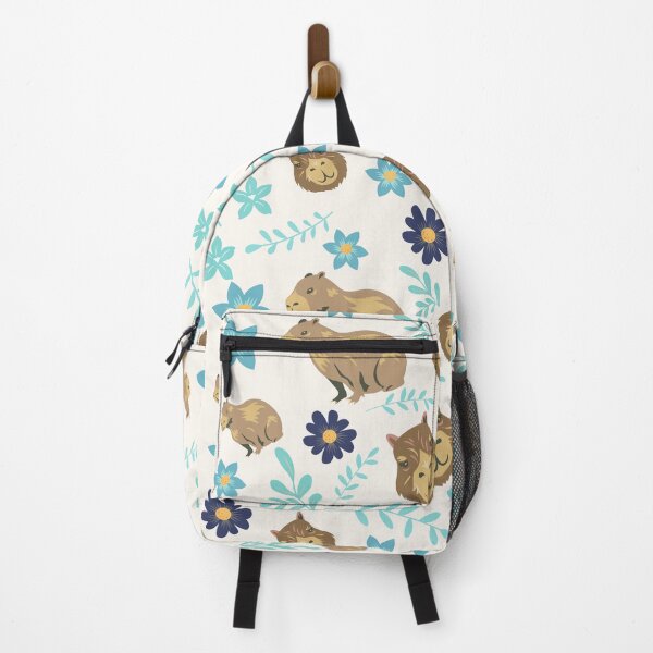 Item preview, Capybaras with flowers blue and teal designed and sold by ArlacV.