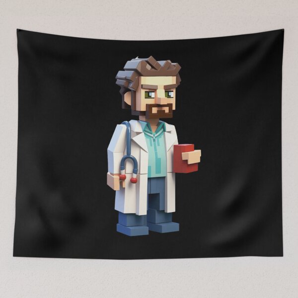 Item preview, Doctor Voxel Art (Medical Field) designed and sold by Days Of The Sleek.