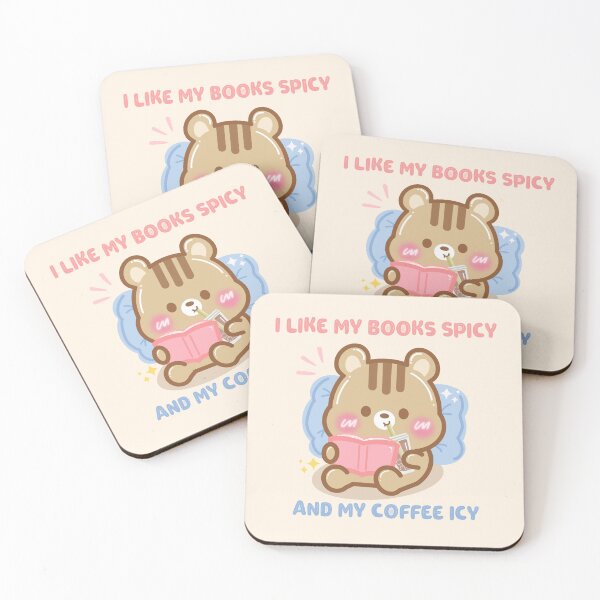 Item preview, Cute Kawaii Chipmunk i like my books spicy and my coffee icy designed and sold by cutecozynook.