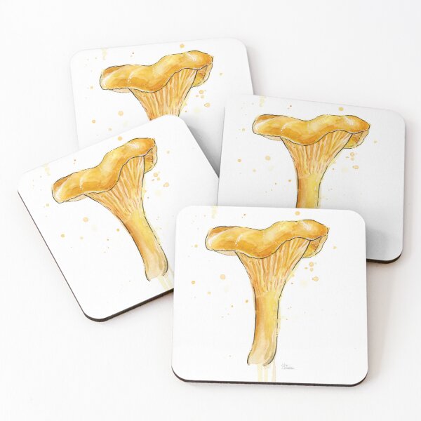 Item preview, Chanterelle Watercolor Painting designed and sold by Olga Shvartsur.