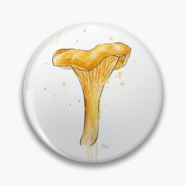 Item preview, Chanterelle Watercolor Painting designed and sold by Olga Shvartsur.