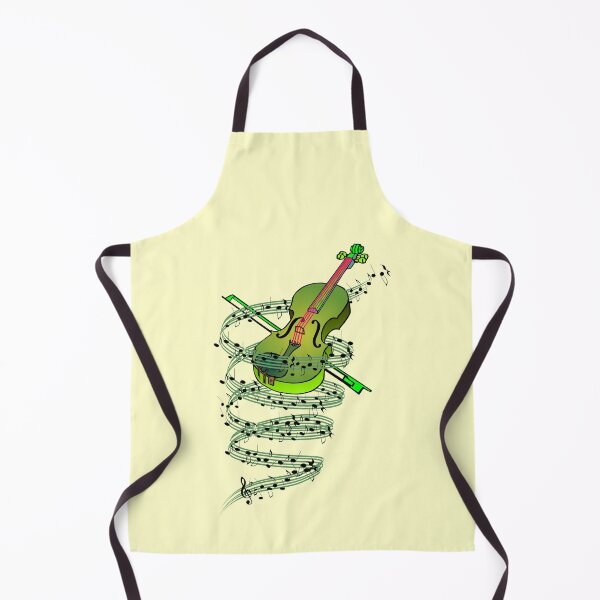 Item preview, Cartoon Violin in green serenade designed and sold by ClarkChris.