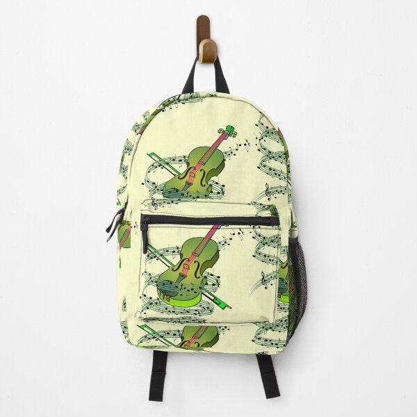 Item preview, Cartoon Violin in green serenade designed and sold by ClarkChris.