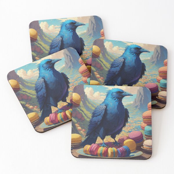 Item preview, Blue crows and macaroons designed and sold by Amitbasri.