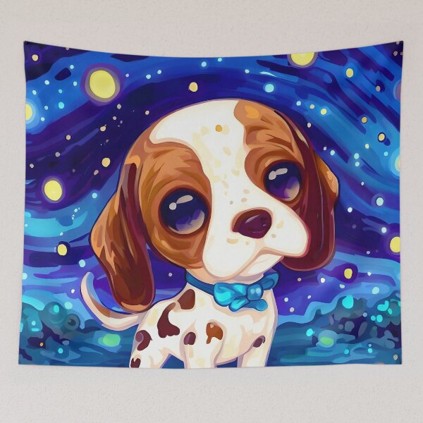 Item preview, English Pointer in The Starry Night  designed and sold by City0fDreams.