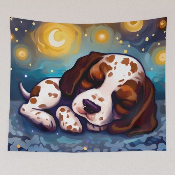 Item preview, English Pointer in The Starry Night  designed and sold by City0fDreams.