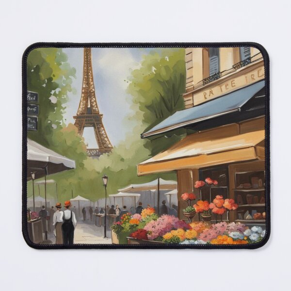 Item preview, Paris flower shop with Eiffel Tower designed and sold by JackFreestone.