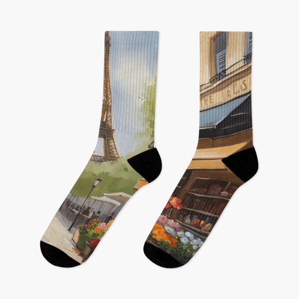 Item preview, Paris flower shop with Eiffel Tower designed and sold by JackFreestone.