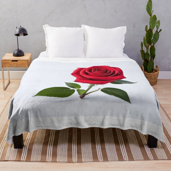Item preview, Red rose on white background designed and sold by karlosss.