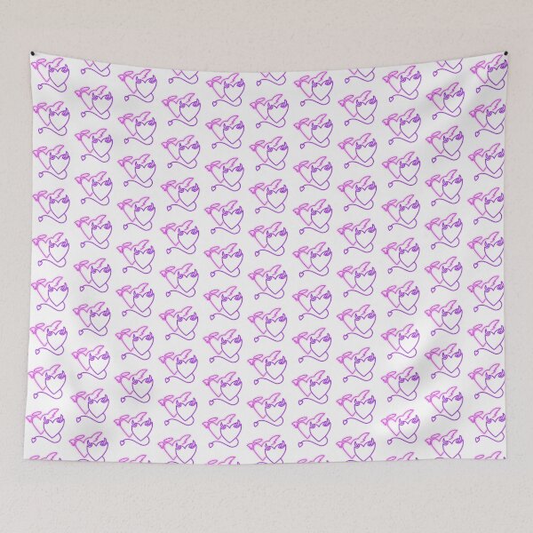 Item preview, Angel Devil Pink Purple Radiant Heart Design designed and sold by zoeyyyrose.