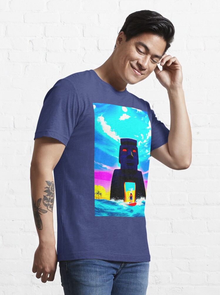 ANIME MANGA SURFING HAWAII KAIJU MOAI T-SHIRT  Kids T-Shirt by  ErikKarlsson