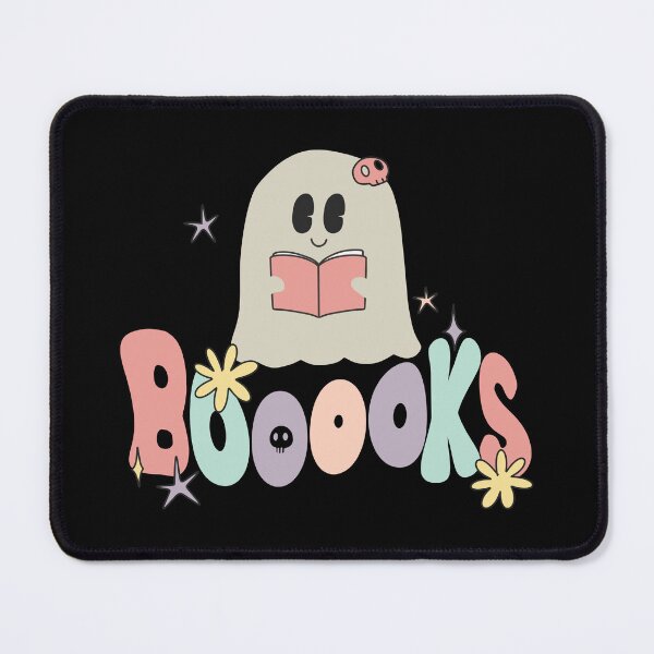 Item preview, book lover kawaii spooky reading halloween groovy pastel 90s vintage designed and sold by TNwandesignart.