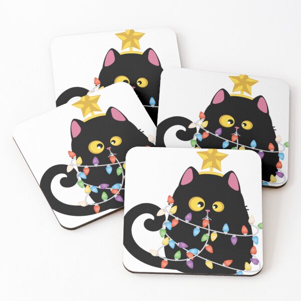 Item preview, Funny Christmas Black Cat  designed and sold by KirkASnyder.
