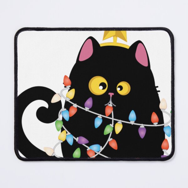 Item preview, Funny Christmas Black Cat designed and sold by KirkASnyder.
