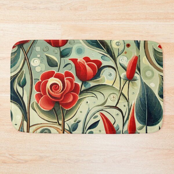 Item preview,  Retro Art Nouveau Floral Pattern  designed and sold by Vicky Brago-Mitchell®.