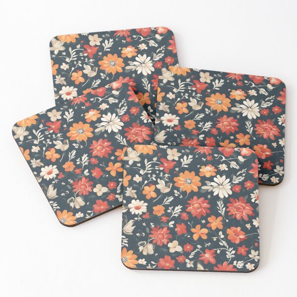 Item preview, Bold Red, Orange and White Flowers Design designed and sold by RandomJunction.