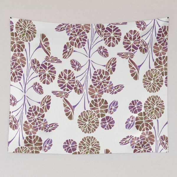Item preview, Watercolor Stephania Erecta leaves [white-red] designed and sold by Aia UENO design.