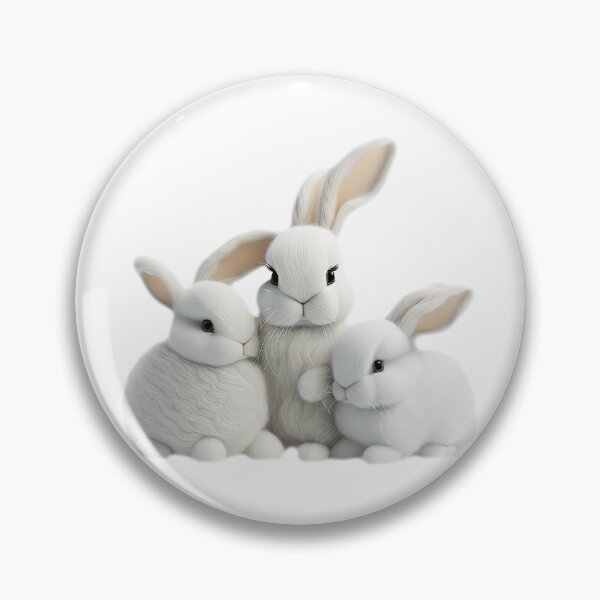 Item preview, Just by looking, you can see the softness and fluffiness of the 3 rabbits. designed and sold by Natcharee.