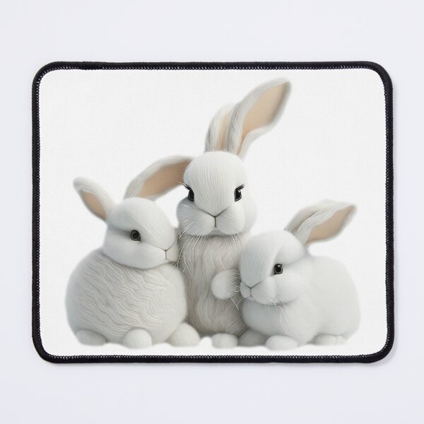 Item preview, Just by looking, you can see the softness and fluffiness of the 3 rabbits. designed and sold by Natcharee.