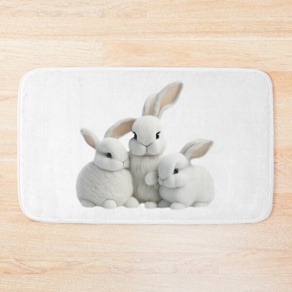 Item preview, Just by looking, you can see the softness and fluffiness of the 3 rabbits. designed and sold by Natcharee.