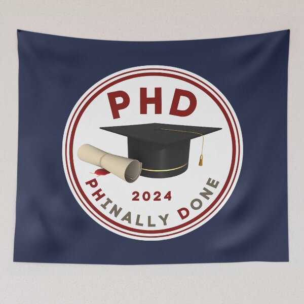 Item preview, Ph.d. graduation badge 2024 for graduation day gift designed and sold by Lady-Frost.