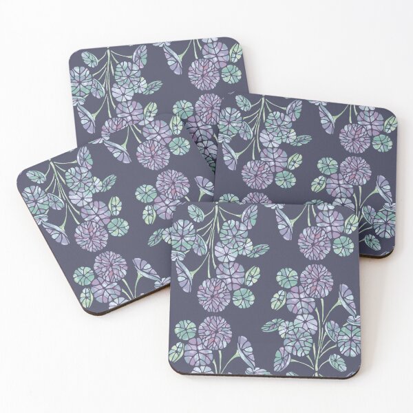 Item preview, Watercolor Stephania Erecta leaves [navy-blue] designed and sold by Aia UENO design.